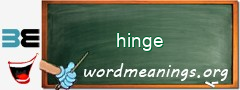 WordMeaning blackboard for hinge